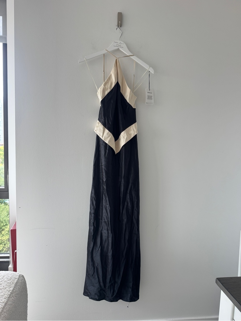 REFORMATION Jillian Silk Dress in Black - Picture 2 of 7
